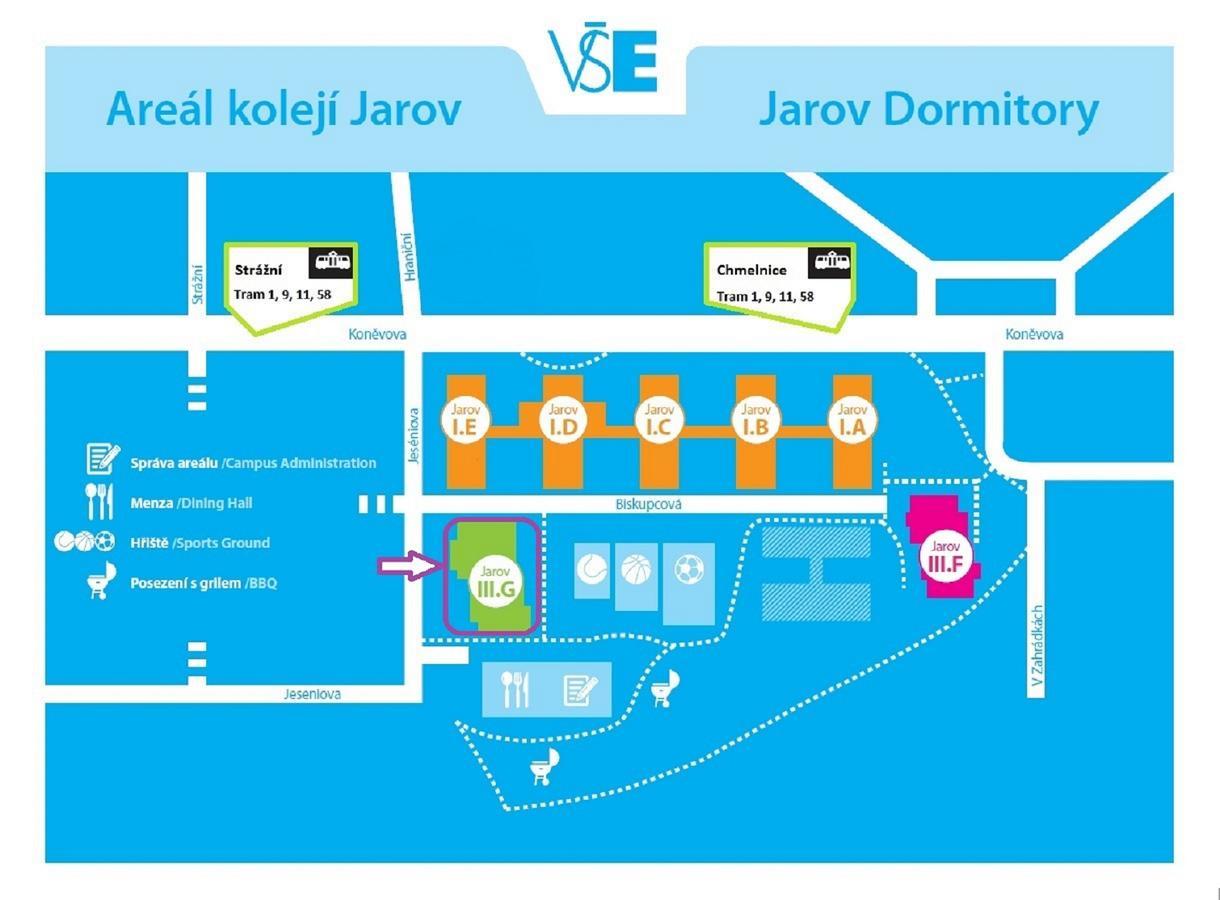 Albergue Eislerova Kolej Jarov Praga Exterior foto